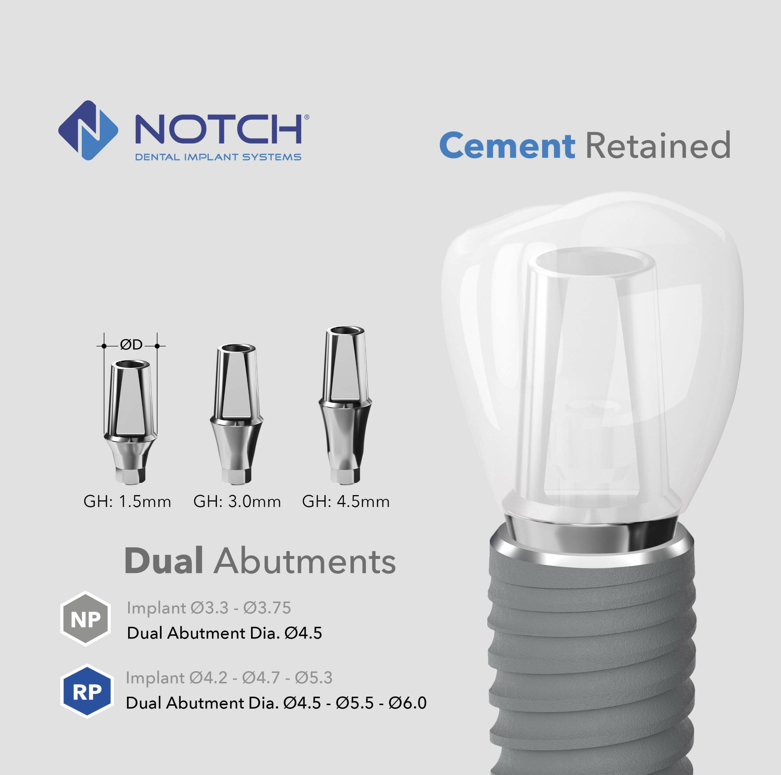 Dual Abutment Dual Abutment, Cement Retained Illustration